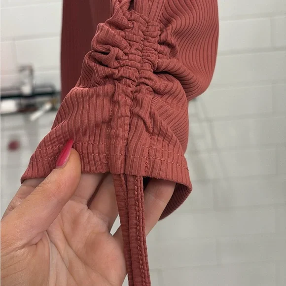 Rust Ribbed Tank Top - Picture 2 of 2